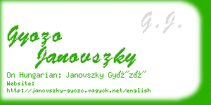 gyozo janovszky business card